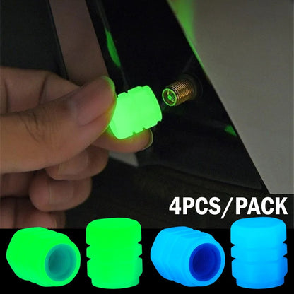 Fluorescent Night Glowing Valve Caps